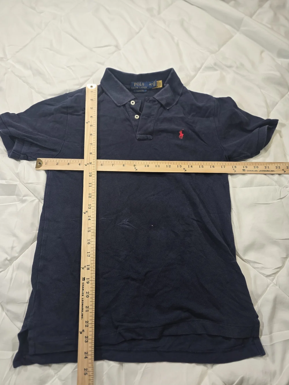 Polo by Ralph Lauren Men's Classic Navy Polo Shirt with Red Pony Size Large